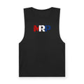 MRP Tricolor Tank Top — Minimalist Red White Blue Logo Muscle Tee